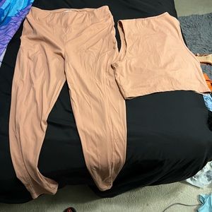 Workout sets two piece crop top